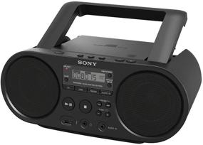 img 2 attached to Experience Ultimate Music Enjoyment with Sony CD Boombox ZSPS50B.CED - USB Playback & Audio Input Included!