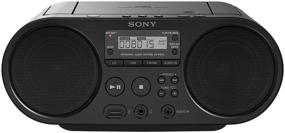 img 3 attached to Experience Ultimate Music Enjoyment with Sony CD Boombox ZSPS50B.CED - USB Playback & Audio Input Included!
