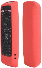 img 2 attached to SIKAI Remote Case For Vizio XRT112 / XRV4TV Smart TV Remote Skin-Friendly Silicone Cover For Vizio XRT112 / XRV4TV Remote Control Shockproof Anti-Lost With Remote Loop (Red)