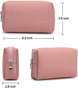 img 3 attached to 🎒 HYZUO Portable Organizer Bag for Laptop, Electronics Accessories & Power Bank Storage - Adapter, Cables, Charger, Mouse, Cellphone, Earbuds, SSD, HDD - Pink