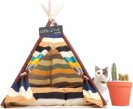 🐾 colorful style portable pet teepee tent - 24 inch dog(puppy) & cat bed, no cushion included logo