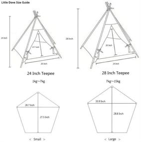 img 2 attached to 🐾 Colorful Style Portable Pet Teepee Tent - 24 Inch Dog(Puppy) & Cat Bed, No Cushion Included