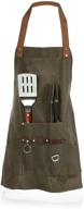 🍖 legacy distressed waxed canvas bbq apron: complete bbq tools set & bottle opener, khaki/brown, one size – a picnic time brand (636-89-140-000-0) logo