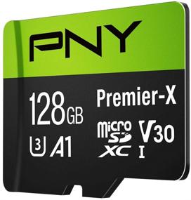 img 3 attached to 💽 PNY 128GB Premier-X Class 10 U3 V30 microSDXC Flash Memory Card - 100MB/s, U3, V30, A1, 4K UHD, Full HD, UHS-I, Micro SD