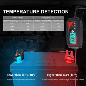 img 1 attached to Efficient TANKPOW Car Battery Charger: 6AMP 12V Trickle Charger with Lifepo4 Lithium Battery Charger, Automatic Smart Battery Maintainer, Battery Tester Function for Cars, Motorcycles, Lawn Mowers & Deep Cycle Batteries