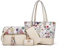 👜 4-piece women's fashion handbag wallet tote bag shoulder bag set with top handle satchel purse logo