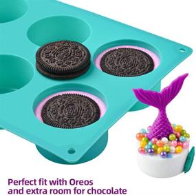 img 2 attached to 🍪 Versatile Round Cylinder Chocolate Cookie Mold Silicone - Ideal for Candy, Chocolate Pieces, and Cookie Covers