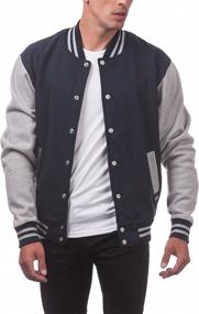 img 1 attached to Superior Quality Pro Club Men's Varsity Fleece Baseball Jacket: Athletic Comfort and Style