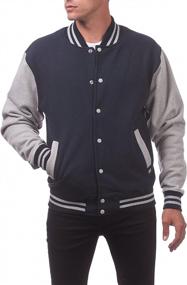 img 2 attached to Superior Quality Pro Club Men's Varsity Fleece Baseball Jacket: Athletic Comfort and Style