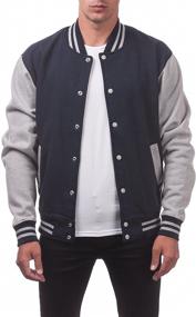 img 4 attached to Superior Quality Pro Club Men's Varsity Fleece Baseball Jacket: Athletic Comfort and Style