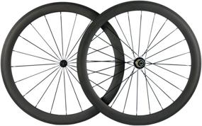 img 3 attached to 🚴 High-Performance Queen Bike 50mm Carbon Fiber Road Bike Clincher Wheelset for 700c Racing Bikes