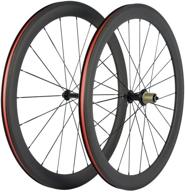 🚴 high-performance queen bike 50mm carbon fiber road bike clincher wheelset for 700c racing bikes logo