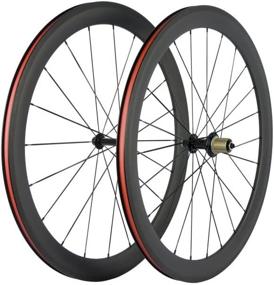 img 4 attached to 🚴 High-Performance Queen Bike 50mm Carbon Fiber Road Bike Clincher Wheelset for 700c Racing Bikes