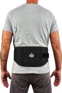 💪 proflex 1500 weight lifters style back support belt: large & black - ergodyne логотип