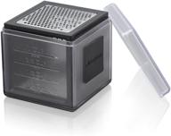 efficient and compact microplane cube mini box grater in stylish black logo