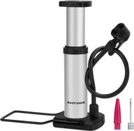 🚴 australoid multifunction bike pump - portable floor bicycle pump, foot-activated air pump compatible with presta & schrader valves, aluminum alloy barrel and free gas needle logo