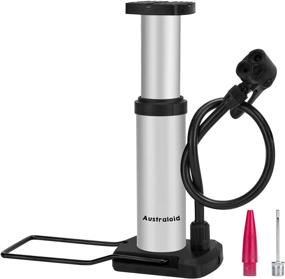 img 4 attached to 🚴 AustraLoid Multifunction Bike Pump - Portable Floor Bicycle Pump, Foot-Activated Air Pump Compatible with Presta & Schrader Valves, Aluminum Alloy Barrel and Free Gas Needle