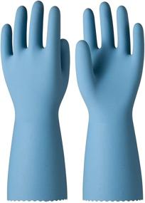 img 4 attached to 🧤 LANON Wahoo SIL-PUR Silicone Household Cleaning Gloves - Food Grade, Unlined Dishwashing Gloves, Non-Slip, Blue, Large - Reusable and Convenient