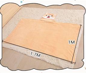 img 1 attached to 🐶 FUYU Cute Dog Cloak Blanket: Cozy Plush Throw Blanket for Shiba Inu Cosplay