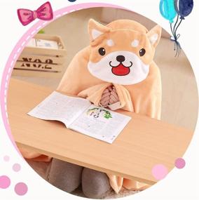 img 2 attached to 🐶 FUYU Cute Dog Cloak Blanket: Cozy Plush Throw Blanket for Shiba Inu Cosplay