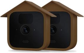 img 4 attached to 🐦 Blink Outdoor Camera Cover - Birdhouse Style Case for New Blink Outdoor Security Camera by HOLACA - Silicone Skin for Blink Camera - Anti-Scratch Protective Cover for Complete Protection (Pack of 2, Brown)