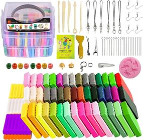 img 4 attached to 🎨 50-Color Polymer Clay Kit for Safe and Non-Toxic DIY Modeling, Oven-Baked Sculpting Clay Tools and Accessories - Ideal Gift for Artists, Adults, and Children