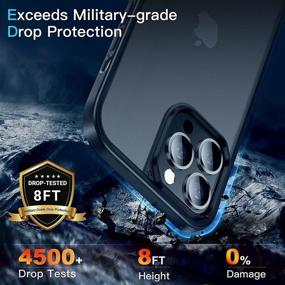 img 2 attached to CASEKOO Frosted iPhone 13 Pro Max Case: Mil-Grade Protection, Slim Fit, Anti-Fingerprint, Shockproof Cover - Black 6.7 inch 2021