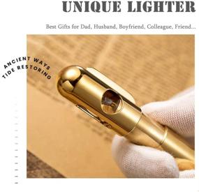 img 2 attached to Morisk Vintage Trench Lighter: Cool, Windproof & Refillable Pipe Lighter