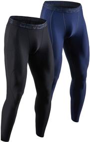 img 4 attached to DEVOPS Compression Baselayer Running Leggings Sports & Fitness in Other Sports