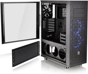 img 3 attached to 💻 Thermaltake Core X71 Tempered Glass Edition Full Tower Case with Pre-Installed Cooling Fans - Perfect for Gaming PCs!