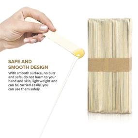 img 2 attached to 🪒 Rayson Wax Sticks: 100 Large Wood Waxing Craft Sticks for Hair Removal & Brow Shaping