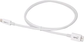 img 1 attached to High-Speed USB Type-C to Micro-B 3.1 Gen2 🔌 Charger Cable - 3ft (0.9m) - Amazon Basics, White