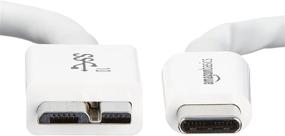 img 3 attached to High-Speed USB Type-C to Micro-B 3.1 Gen2 🔌 Charger Cable - 3ft (0.9m) - Amazon Basics, White