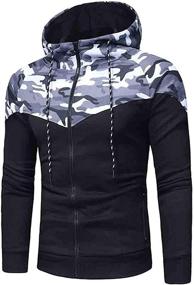 img 2 attached to Tracksuit Camouflage Sweatshirt Sweatpants Sweatsuit Men's Clothing and Active