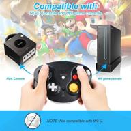 🎮 poulep wireless gamepad controller with receiver adapter for wii gamecube ngc gc - black and white logo