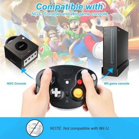 img 4 attached to 🎮 Poulep Wireless Gamepad Controller with Receiver Adapter for Wii Gamecube NGC GC - Black and White
