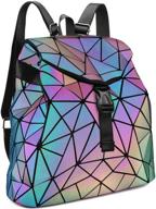 🎒 women's geometric dazzling satchels backpack - schoolbag, handbags & wallets logo