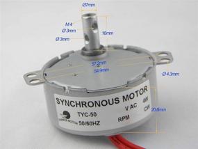 img 1 attached to 🔁 CHANCS TYC-50 Synchronous Motor Cup Turners: Ideal 110V AC 15-18RPM CW/CCW 4W Solution for Electric Fireplaces & Tumblers