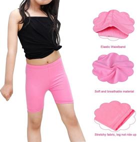 img 1 attached to 🩳 Auranso Girls Dance Shorts – Pack of 6 Solid Color Breathable Bike Shorts: Stay Comfortable and Stylish!
