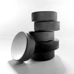 img 2 attached to 🏒 Ice Hockey Pucks: Perfect for Practicing and Classic Training, Official Regulation Size, 6oz, 3-inch Thickness in Sleek Black