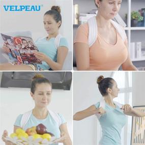 img 3 attached to 📦 VELPEAU Figure 8 Clavicle Brace - Collarbone Support Sling for Injuries & Fractures, Shoulder Posture Corrector for Men and Women (Medium) - Enhanced SEO