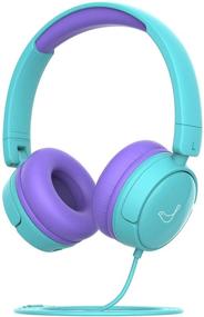 img 4 attached to 🎧 Детские наушники Vinamass - безопасный лимитированный звук 85/95 дБ, легкие детские наушники с милым дизайном кошачьих ушек для детей, мальчиков, девочек - возможность делиться звуком, складные проводные наушники для детей (фиолетовые)