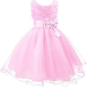 img 4 attached to Acecharming Flower Formal Wedding Bridesmaid Girls' Clothing