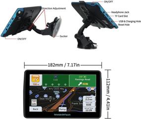 img 3 attached to 2020 GPS Navigation for Car Truck - 7 Inch Touch Screen, Voice Broadcast, Camera Warning & Free Map Update