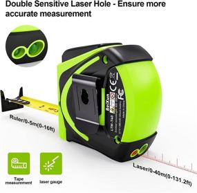 img 2 attached to 📏 BeiXun Laser Tape Measure 2-in-1 - 131 Ft Laser Measure + 16 Ft Tape Measure - Digital Distance Meter for Area, Volume & Pythagorean - 2021 Upgraded