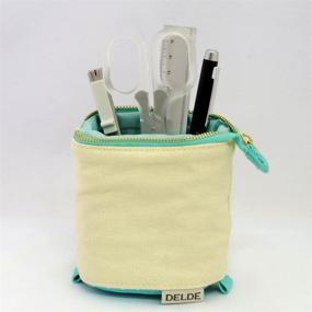 img 2 attached to 📚 Delde Girly Pen Case: Stylish Sunstar Stationery Organizer in Light Green (S1409611)