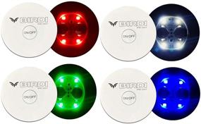 img 4 attached to Birdi Disc Golf - Flat Circular LED Lights for Night Disc Golf - 8 Pack (Multi)