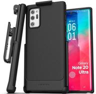 📱 encased galaxy note 20 ultra belt clip case: thin armor, slim grip cover with holster (samsung note 20 ultra) black - ultimate protection and convenience! logo