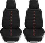 🚗 fh group fb209102black ultra car seat cushions - universal fit with eye-catching colorful stitching, front set in black logo