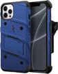 zizo bolt bundle iphone 13 pro max case - blue logo